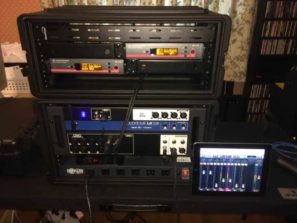 Soundcraft Ui16, Mics, and iPad