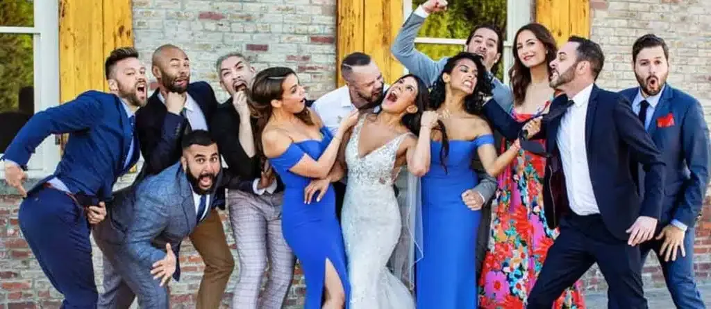 The wedding party of Lilah & Nathan. Photo courtesy of Michelle Arlotta Photography. Location Saugerties Steamboat Co.