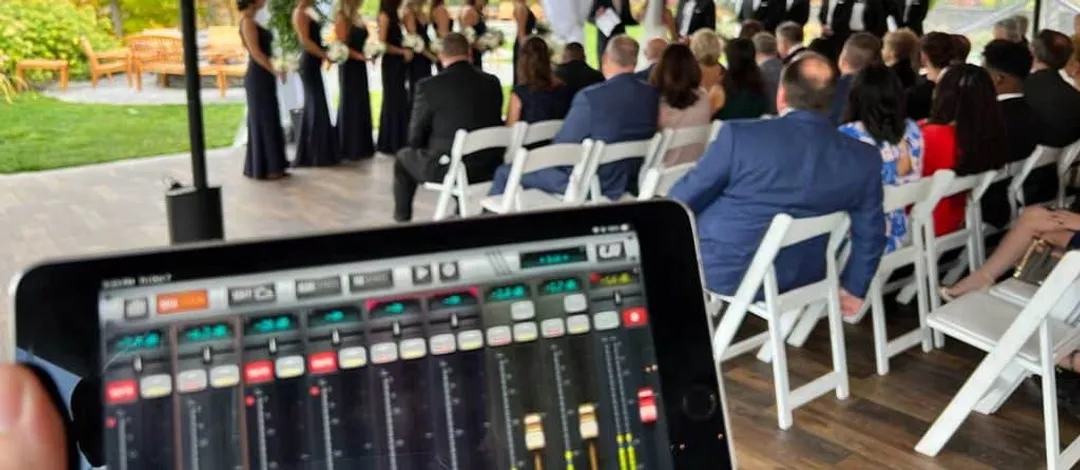 Live-mixing the ceremony audio